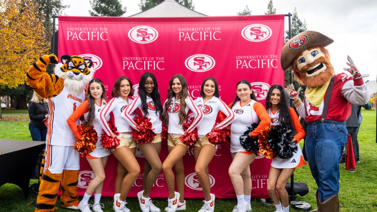 Mascots and cheer team